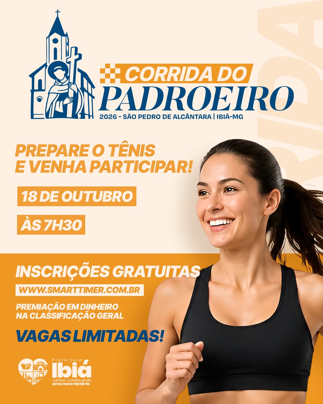 Banner do evento Corrida do Padroeiro 2026 – São Pedro de Alcântara