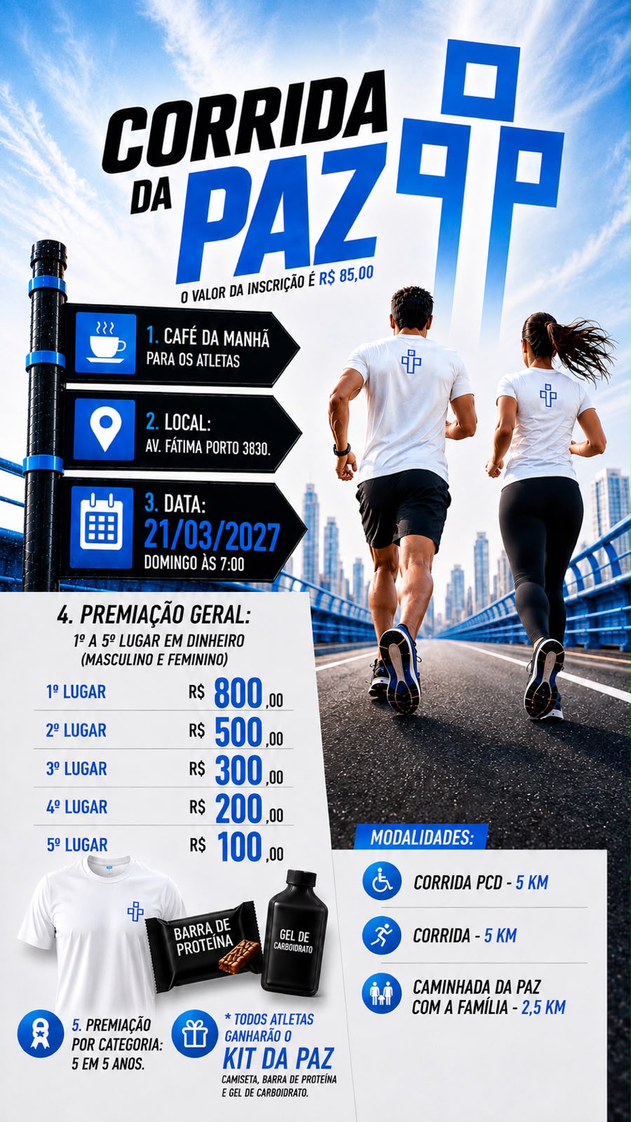 Banner do evento Corrida da Paz