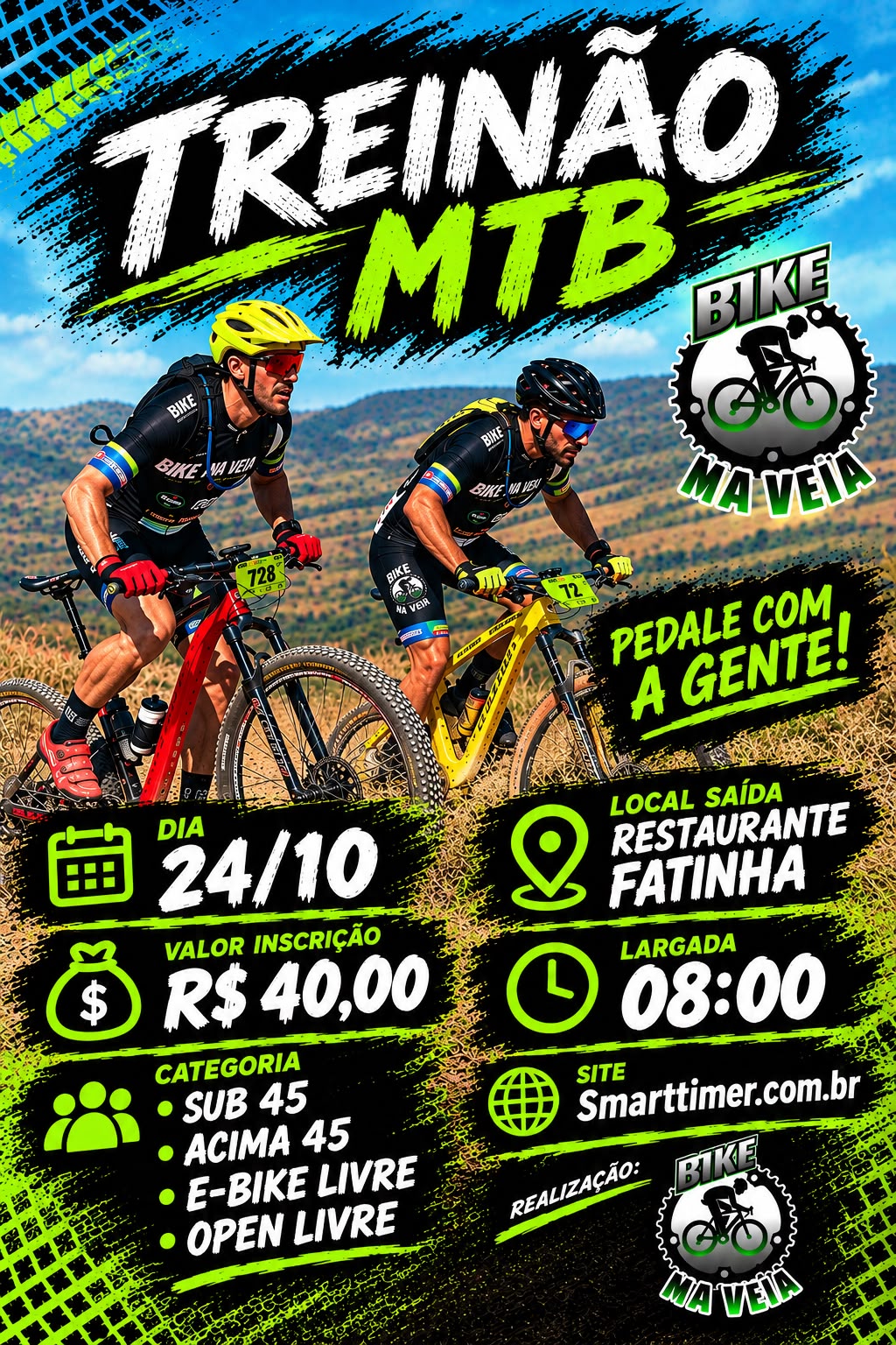 Banner do evento Treinão MTB