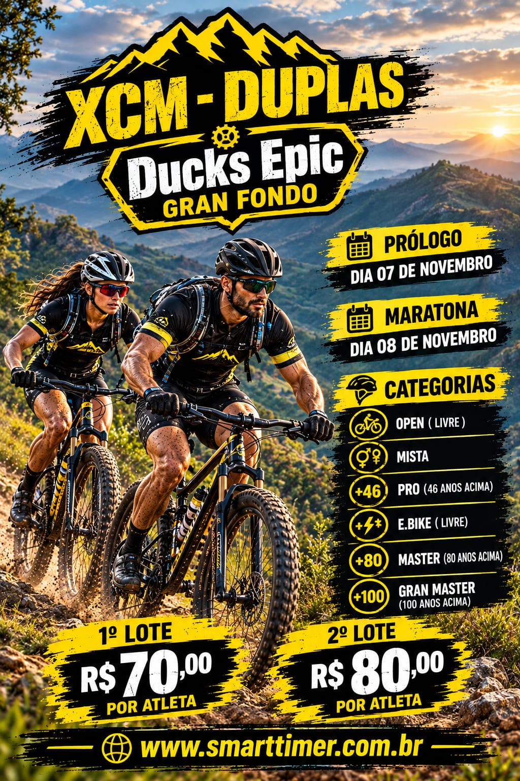 Banner do evento Ducks Epic Gran Fondo - XCM-DUPLAS