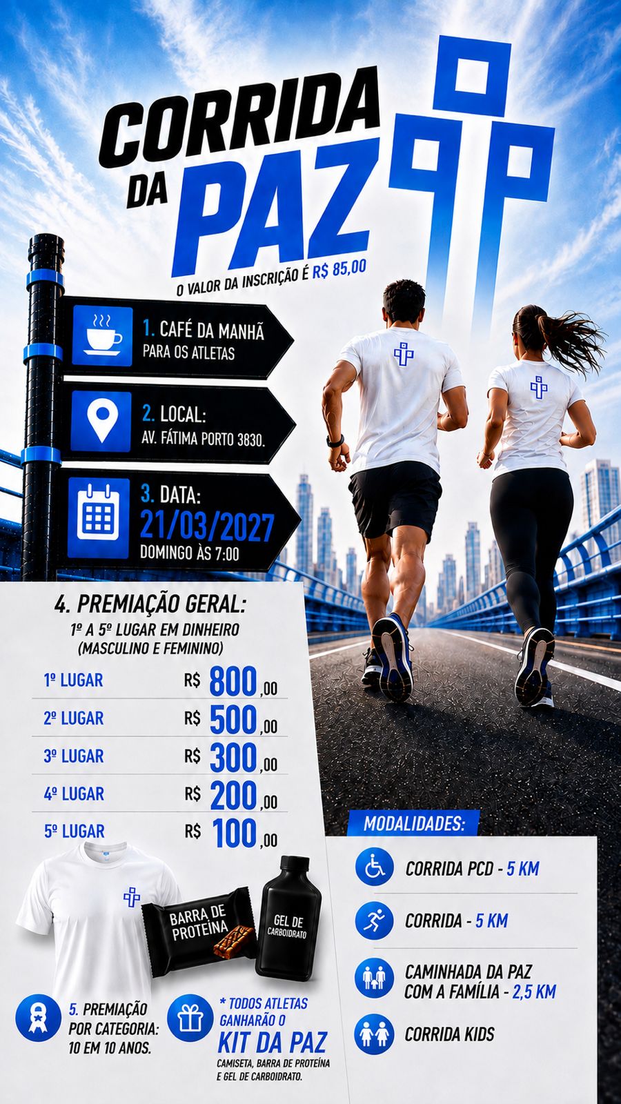Banner do evento Corrida da Paz