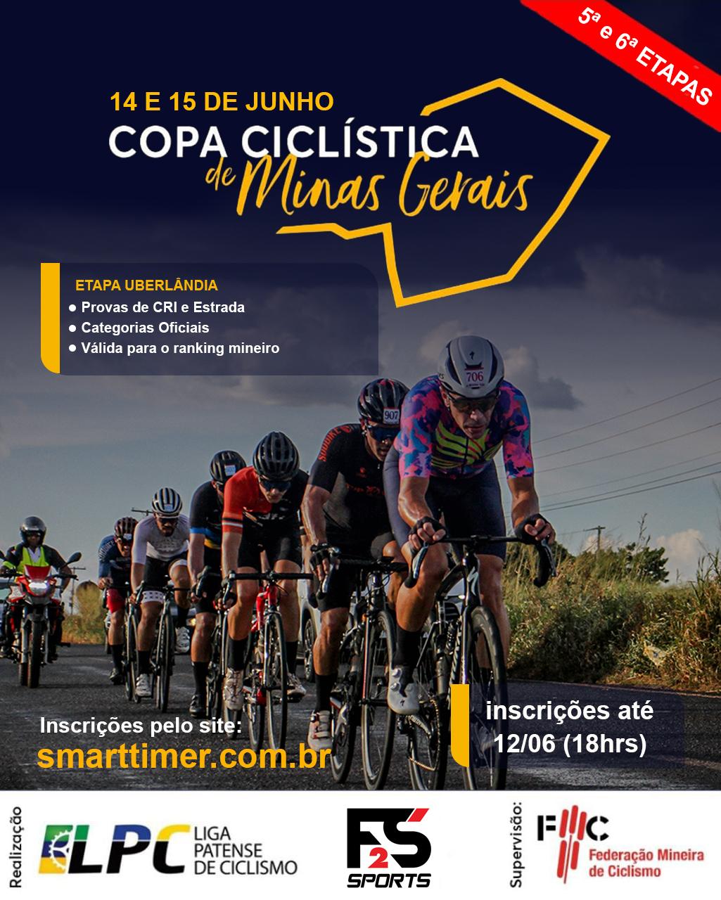 Banner do evento COPA CICLISTICA DE MINAS GERAIS - 5ª ETAPA - CONTRA RELÓGIO