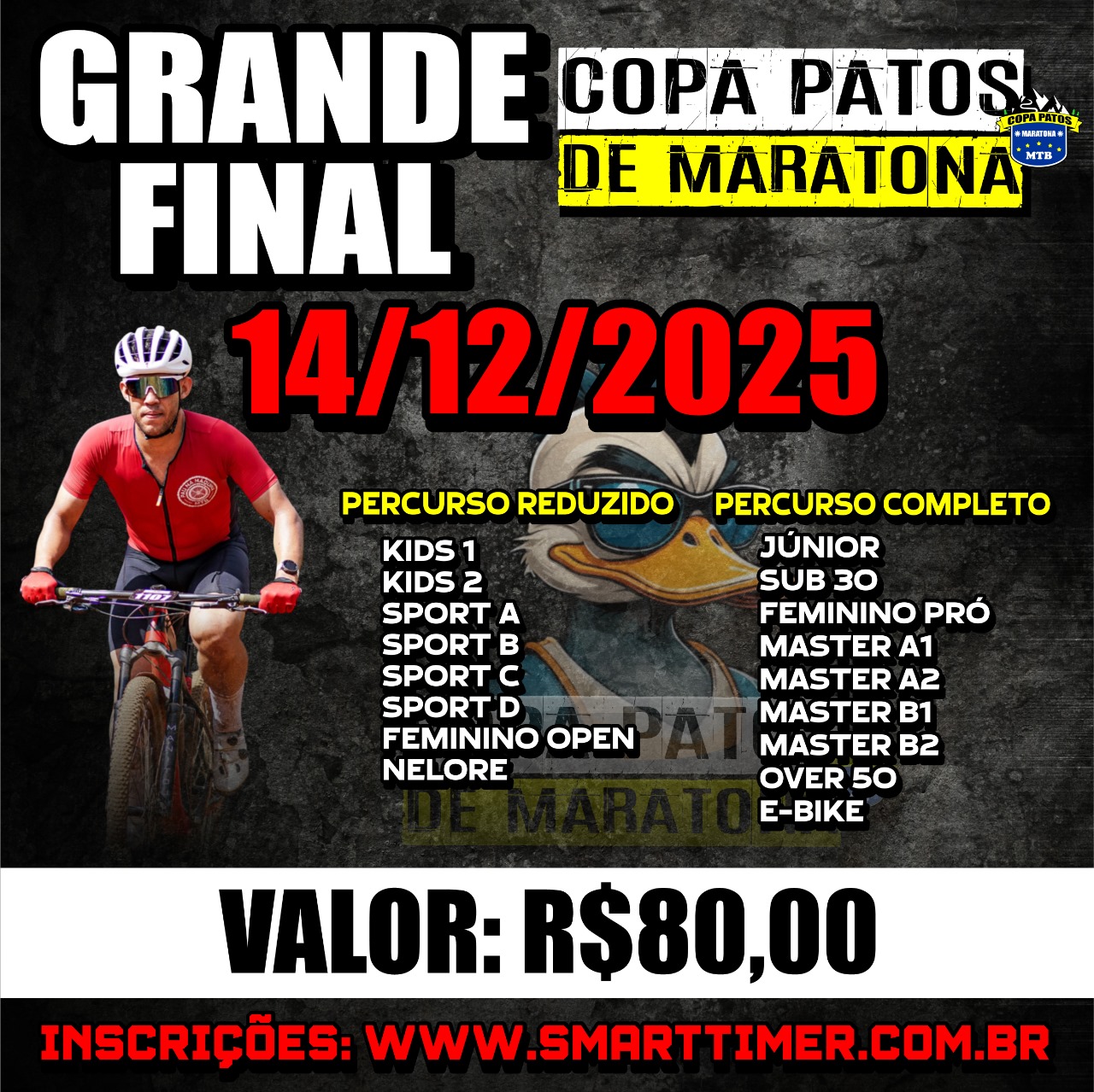 Banner do evento COPA PATOS DE MARATONA 2025 - GRANDE FINAL