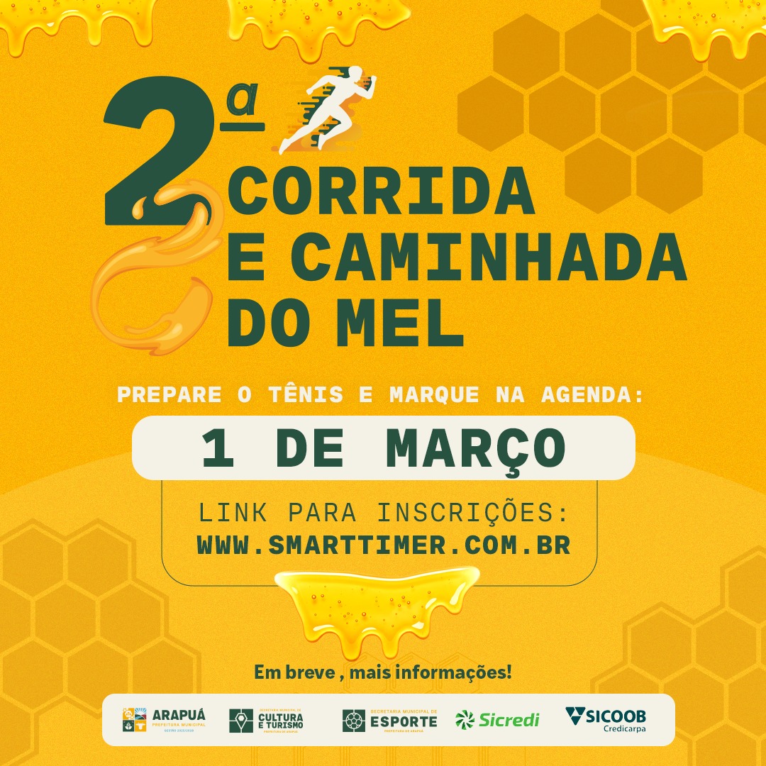 Banner do evento 2ª CORRIDA E CAMINHADA DO MEL