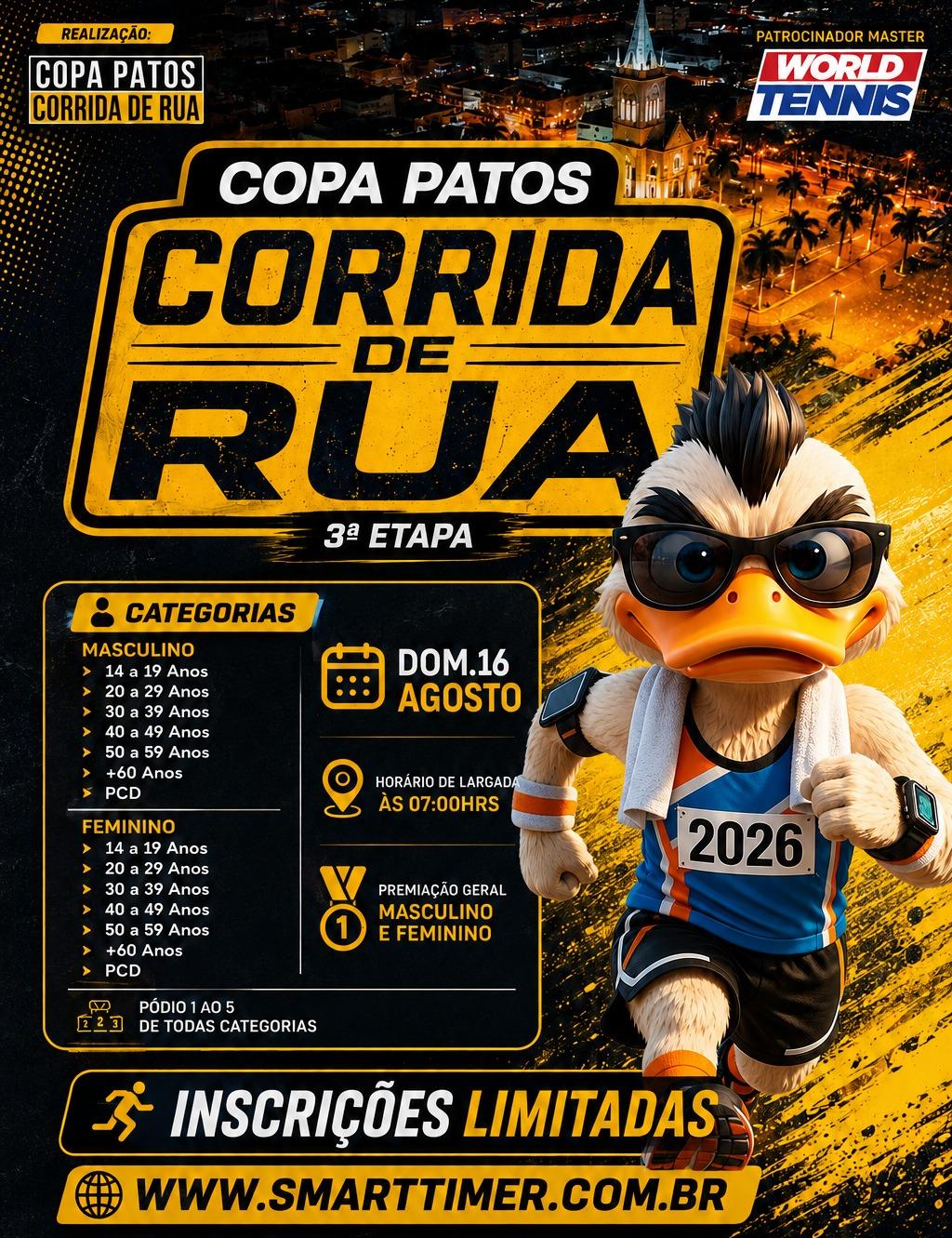 Banner do evento COPA PATOS CORRIDA DE RUA - 3ª ETAPA