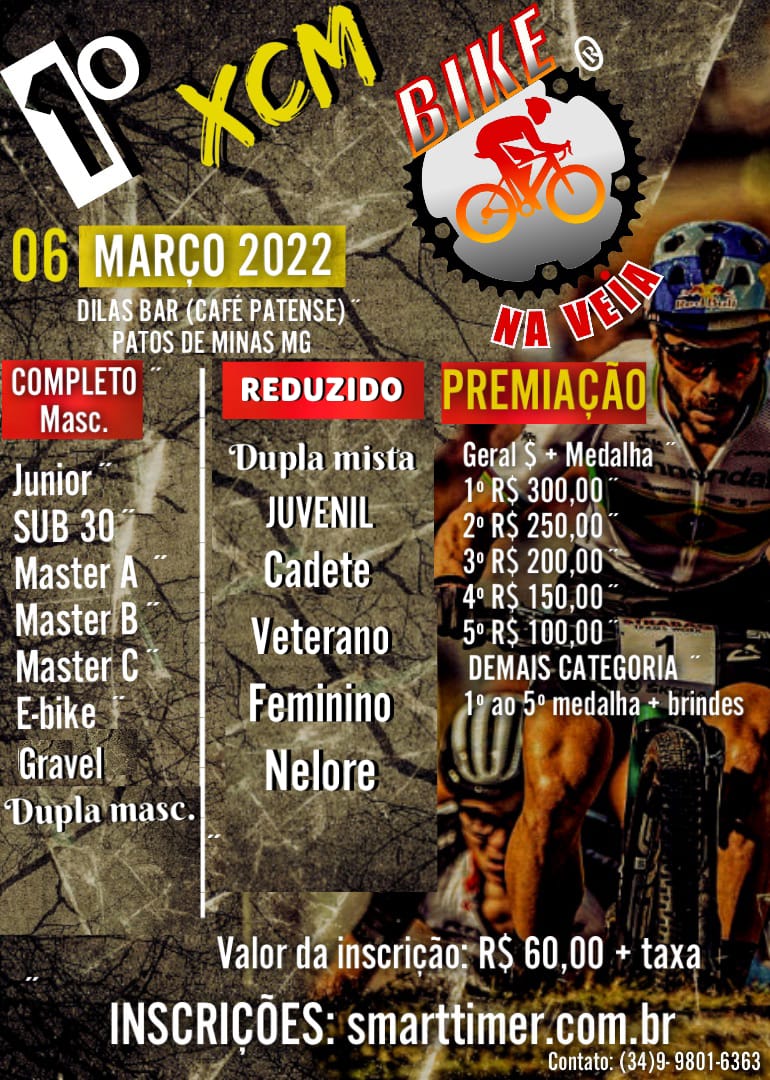 Banner do evento 1º XCM BIKE NA VEIA