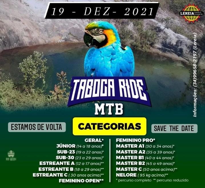 Banner do evento TABOCA RIDE MTB