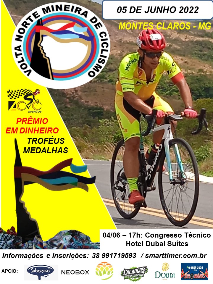 Banner do evento VOLTA NORTE MINEIRA DE CICLISMO 2022
