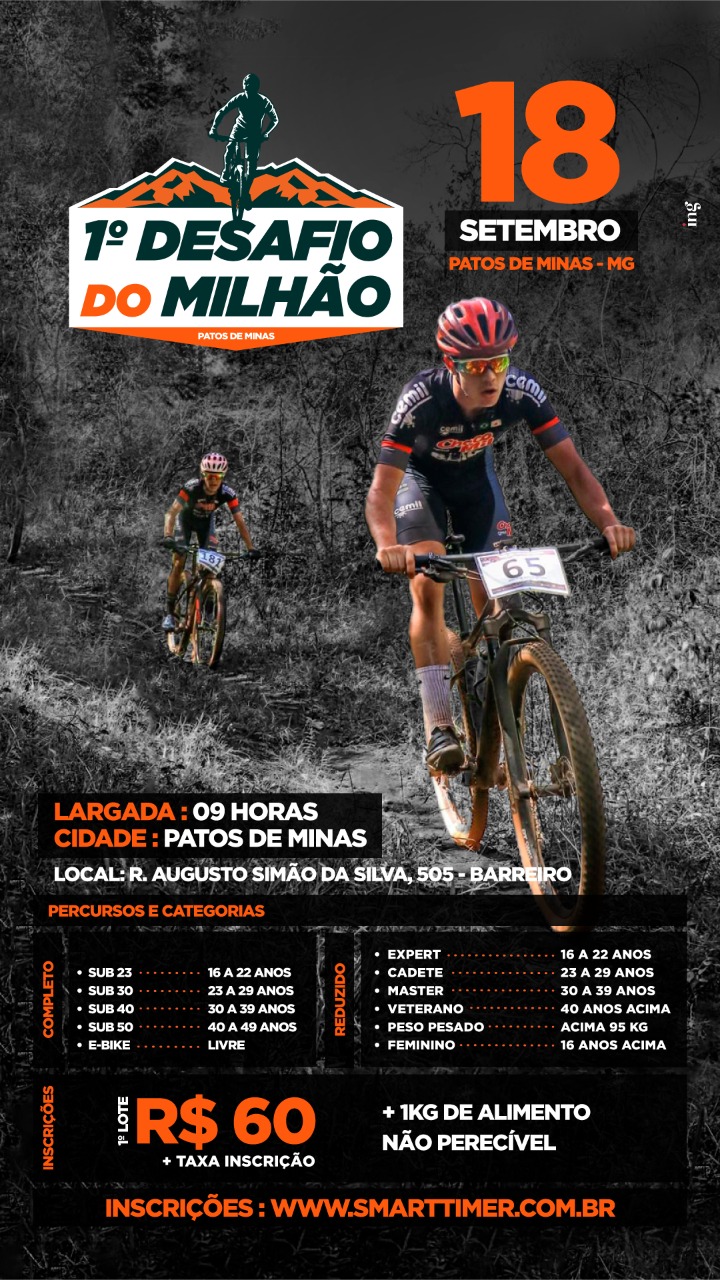 Banner do evento 1º DESAFIO DO MILHÃO