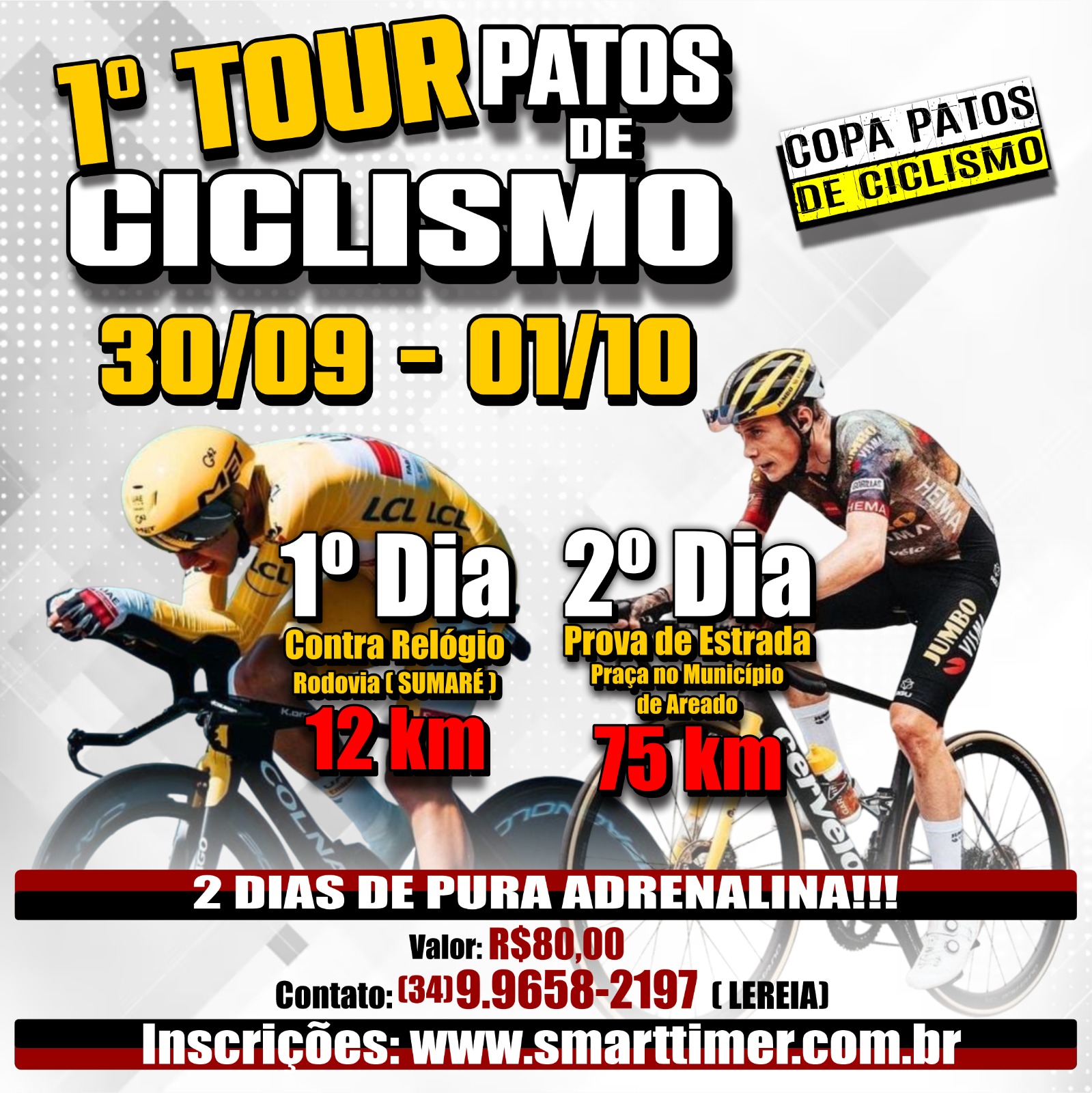 Banner do evento 1º TOUR PATOS DE CICLISMO