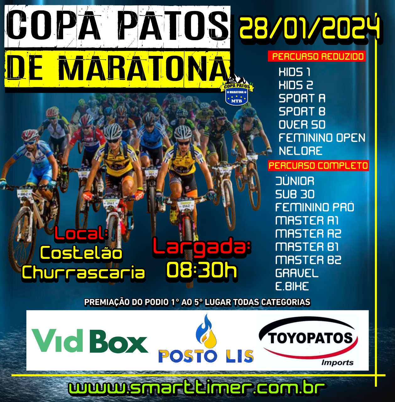 Banner do evento COPA PATOS DE MARATONA - 1ª. ETAPA