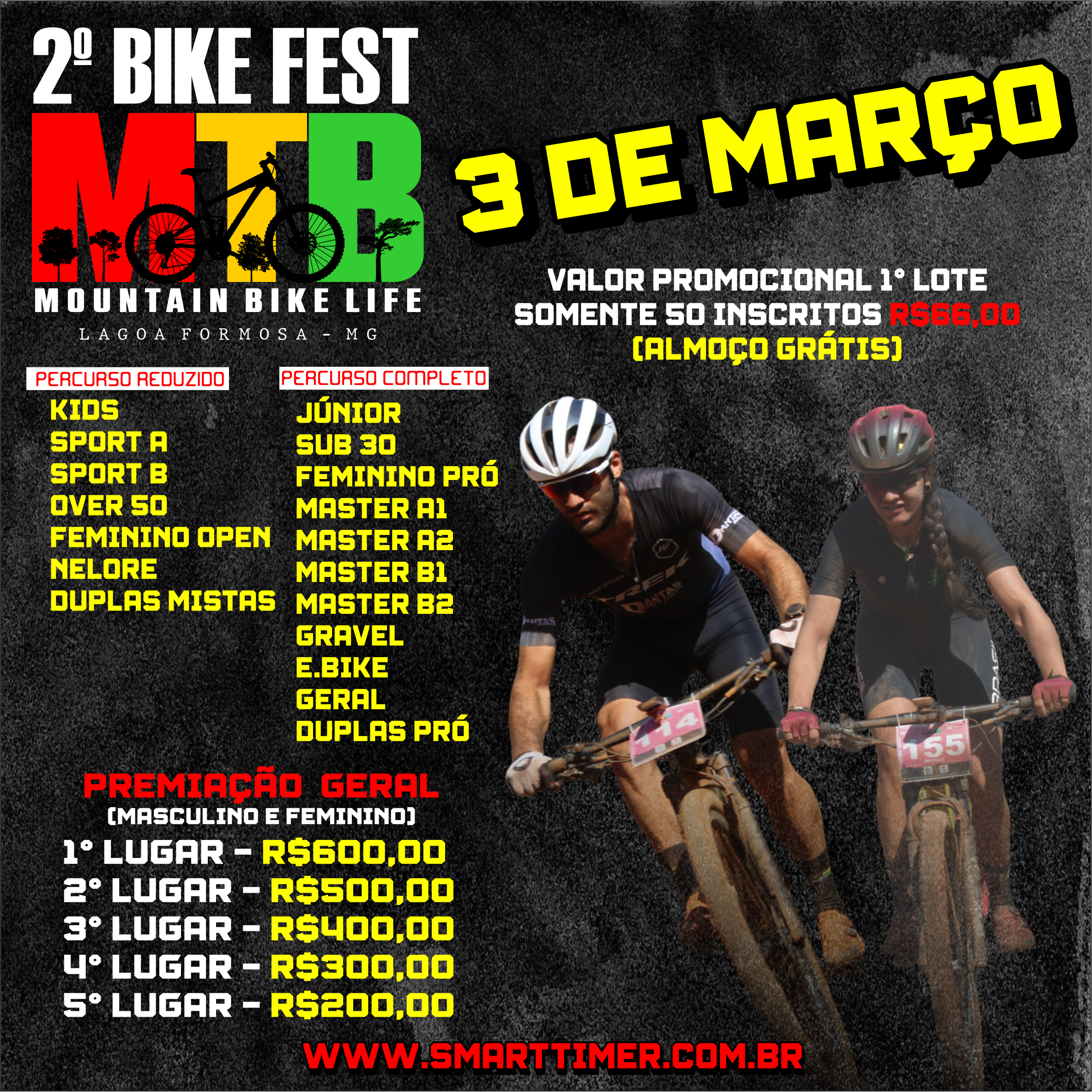 Banner do evento 2º BIKE FEST MTB - LAGOA FORMOSA