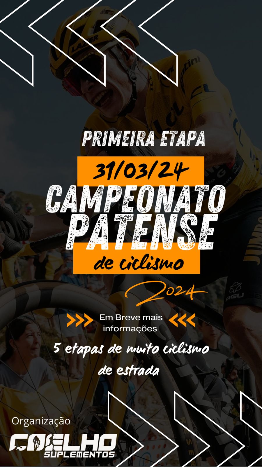 Banner do evento CAMPEONATO PATENSE DE CICLISMO 2024 - 1ª ETAPA