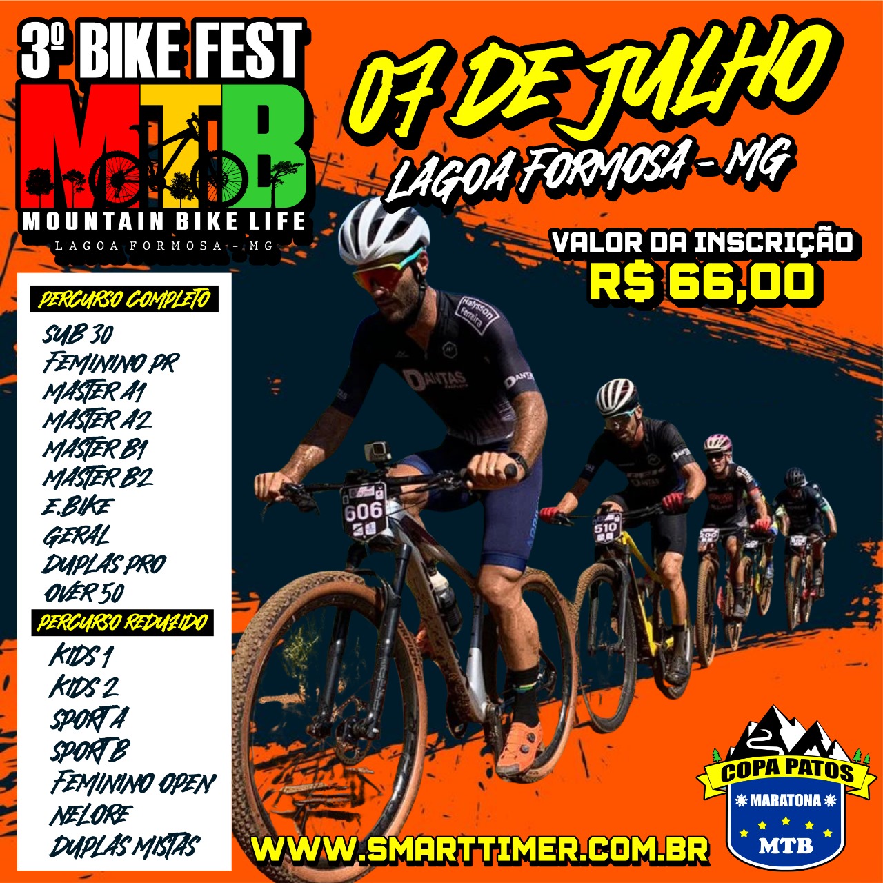 Banner do evento 3º BIKE FEST MTB - LAGOA FORMOSA