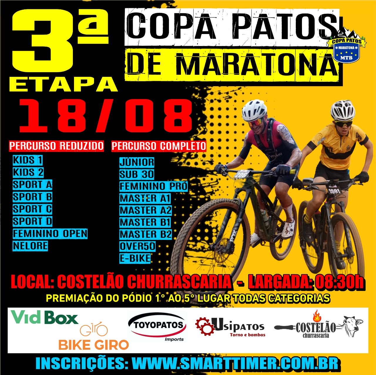 Banner do evento COPA PATOS DE MARATONA - 3ª ETAPA
