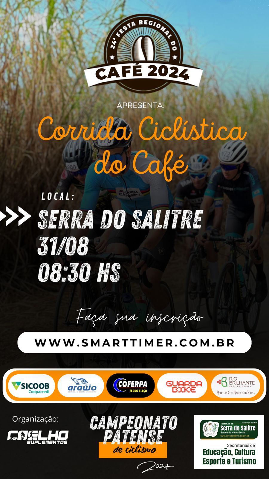 Banner do evento CAMPEONATO PATENSE DE CICLISMO 2024 - 3ª ETAPA