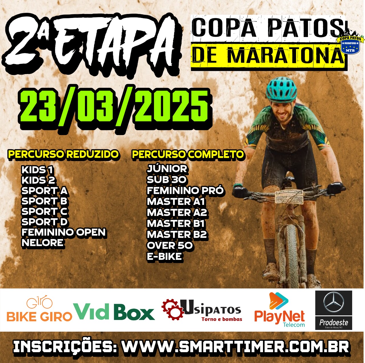 Banner do evento COPA PATOS DE MARATONA 2025 - 2ª ETAPA