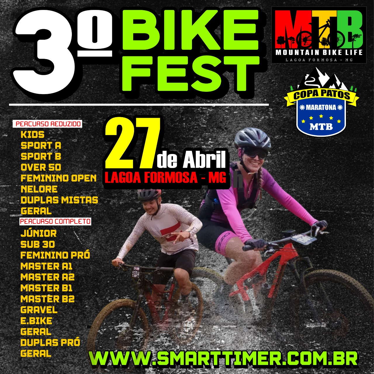 Banner do evento 3º BIKE FEST MTB - LAGOA FORMOSA